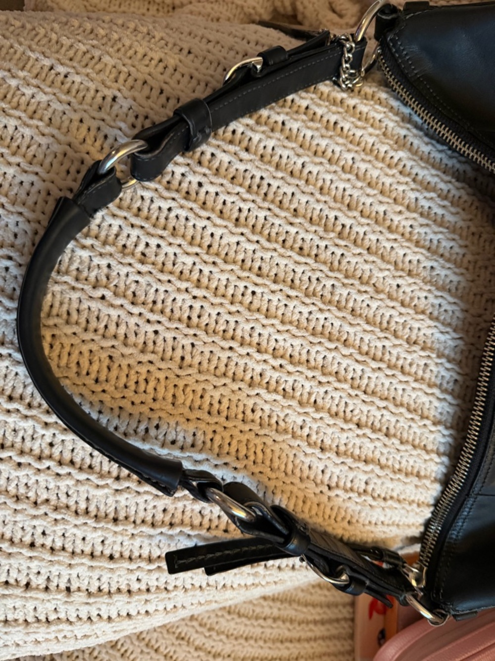 Coach Madison Maggie Leather Hobo 12684 Black Shoulder Bag Y2K EUC - Picture 9 of 13